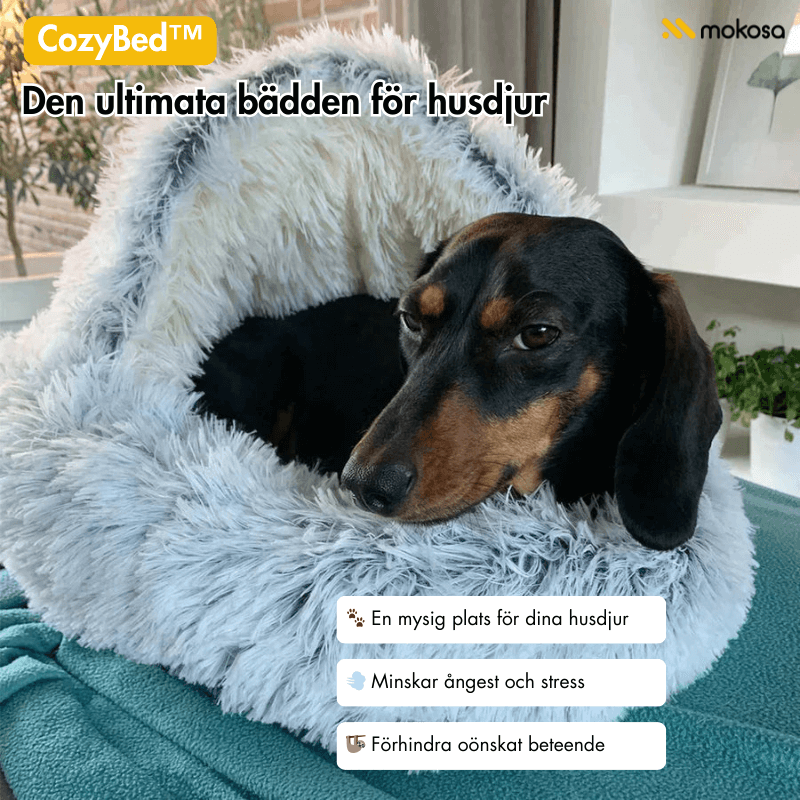 CozyBed™ rund värmande plyschbädd för husdjur