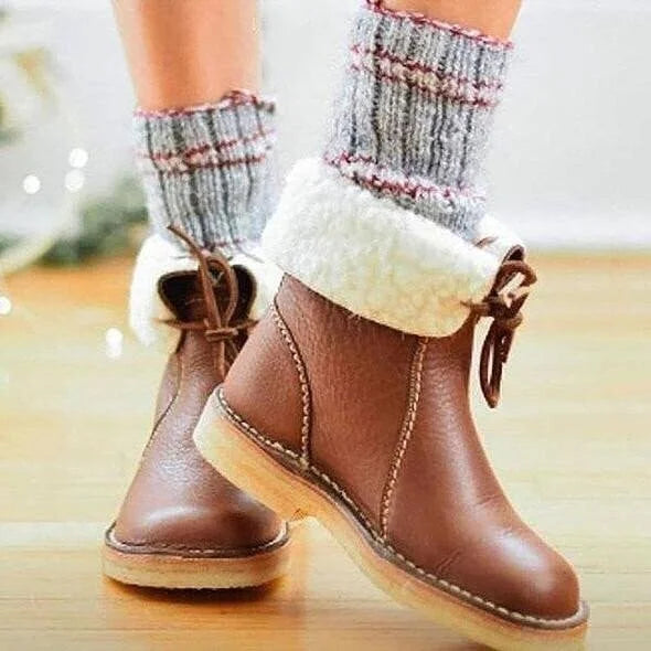 VintageBoots™ Mjuka vattentäta boots med ullfoder