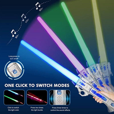 LightSaber™️ 7-färgat coolt utdragbart lasersvärd