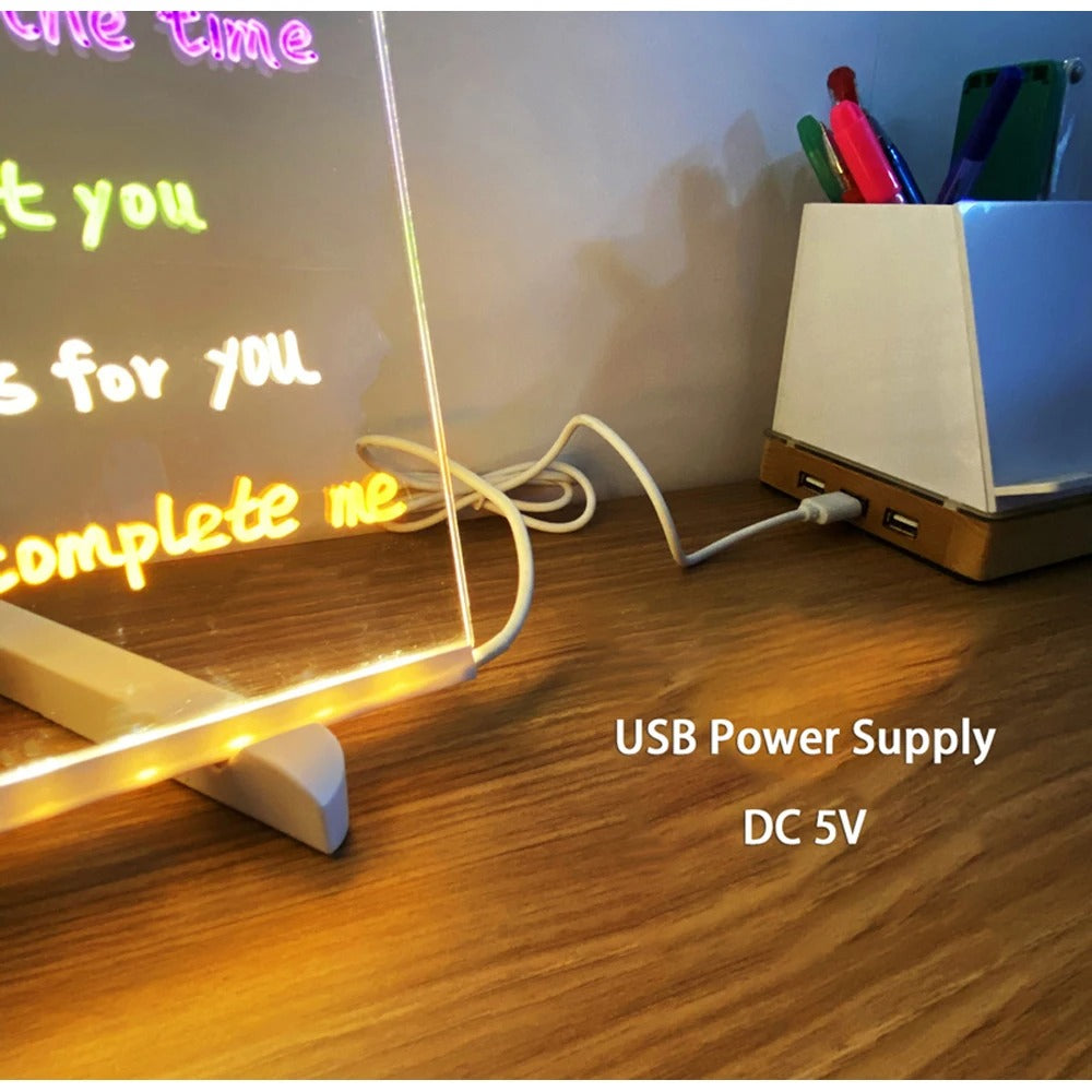 LumiBoard™ USB LED Anslagstavla (med 7 färgpennor)