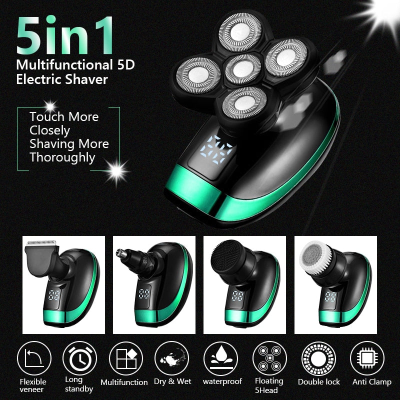 FlexShave™ 5 i 1 elektrisk rakapparat för män