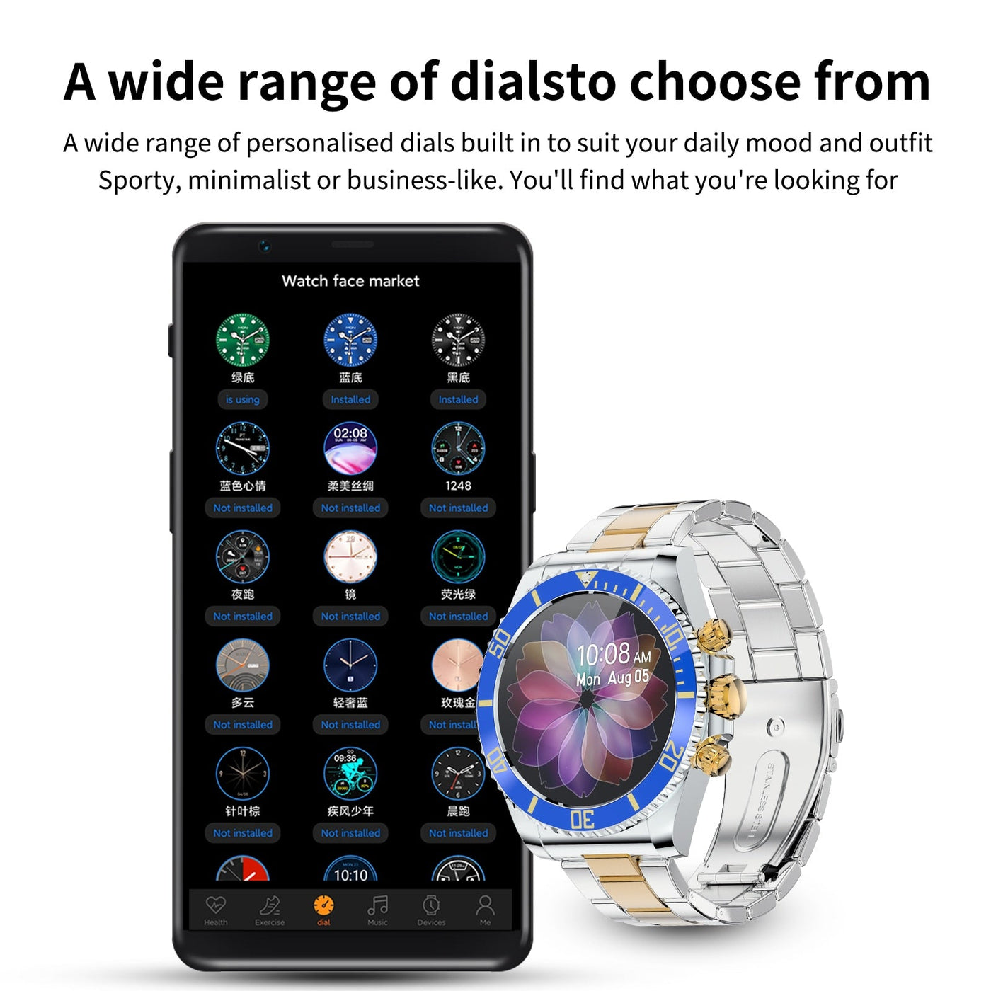 Focalex™ multifunksjonell Bluetooth Smart Watch