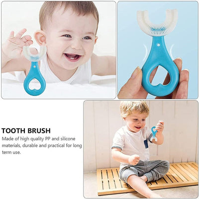 KidsCare™ U-formad silikon tandborste för barn